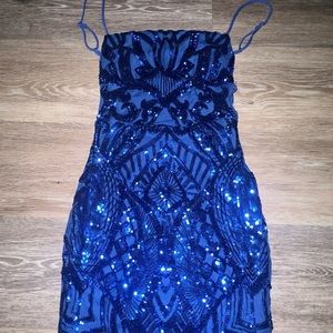 Blue Lucy In the Sky mini dress